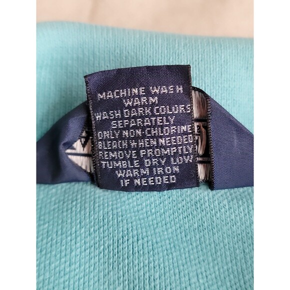 Lands End Mens XL Polo Shirt Red Light Blue Solid Cotton Casual USA VTG 90s - Picture 4 of 13